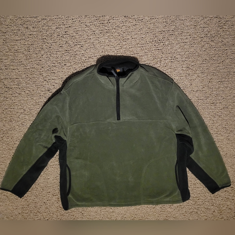 🔥🔥HP🔥🔥3-16-25🔥🔥NWOT MENS ROUTE 66 FLEECE PULLOVER GREEN AND BLACK SIZE L - Picture 2 of 4